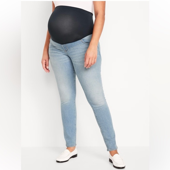 Old Navy Maternity Full-Panel Wow Skinny Jeans | Size 16 Short - Picture 1 of 6